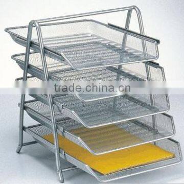AN306 ANPHY Space Saving Office Stationery Documents Holder Organizer Box Stand Five Layers Mental Wire Mesh 29.5*35.5*37cm