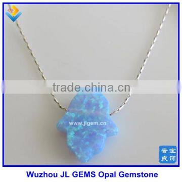 Synthetic Blue Hamsa Shape Opal Fashion Jewelry