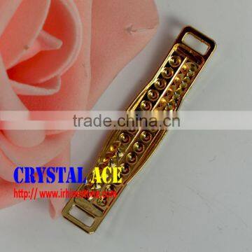 Wholesale rhinestone belt buckle, bikini gold connector, chain strass bikini connector for dicoration