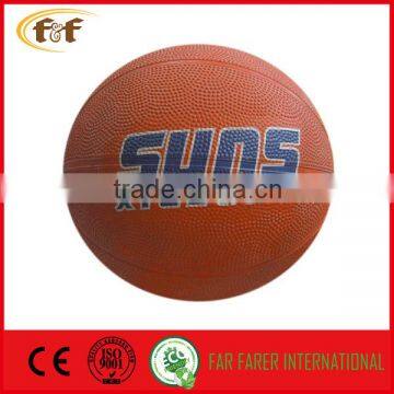 Promotional 7# customers rubber basket ball with priting