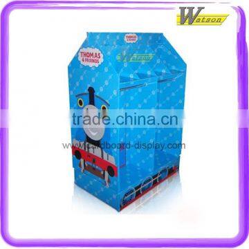 clothes store hot sale cardboard display stand with hanging bar for garments display