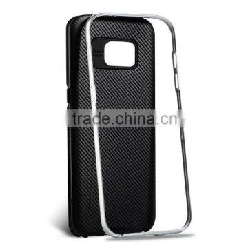 Gold Plated Frosted Bumper Back Case for Samsung S7 edge Hard PC Full Rubber Cover MT-5719