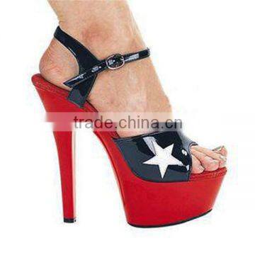 Hot Sale Women Stiletto High Heel Ankle Strap Sandal Red Heel Sandals Women Large Size Shoes Fashion Exotic Dancer Shoes