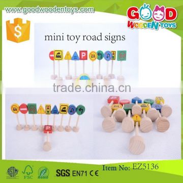 new design traffic sign toys OEM mini toy road signs wooden traffic toys for kids EZ5136                        
                                                Quality Choice