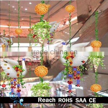 New design hanging flower rattan, flower ball, white swan for decoration