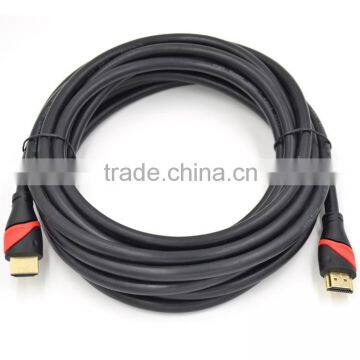 Xinya factory best price 1m 1.5m 3m 5m 10m double color HDMI Cable Male to Male Gold Plated mold support 3D*4K 1080P