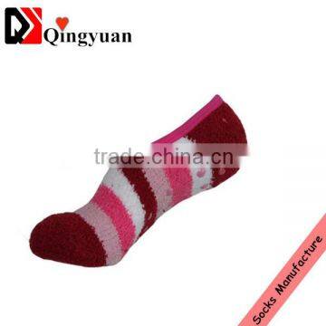 women rubber sole no show microfiber tranpoline yoga ankle socks