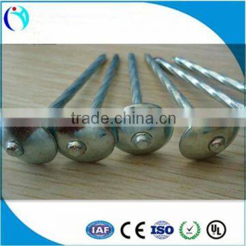 carbon steel iron 3 inch roofing nails with umbrella head