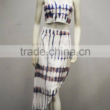 sleeveless braces skirt top and maxi skirt Long skirt spaghetti strap