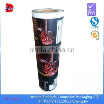 matte ink printed laminated material dried fruit food packaging film roll