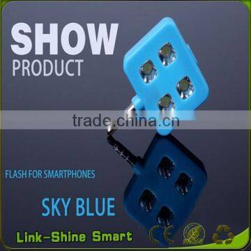 Portable Mini 4 LED External Flash Fill Light Selfie Lamp For IPhone 6 photo-3