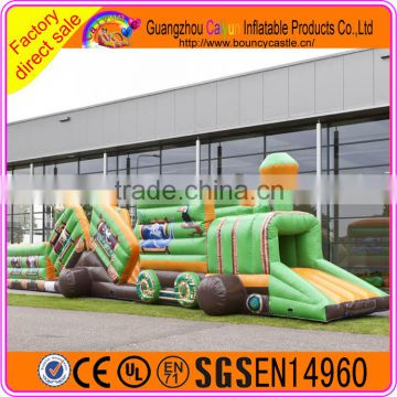 Manufacture amusement park thrill equipment jumbo inflatable obstacle course for kids