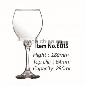 Sodalime lead free crystal promotion machine made in stock wine taste glass goblet