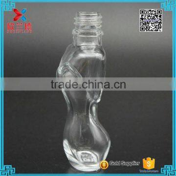 Fancy Design Woman Body Shaped Clear Lotion Glass Bottle With Aluminum Cap photo-4