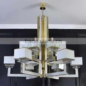 Newest chandelier lamps/K9 Crystal pendant lights/leather chandelier lights