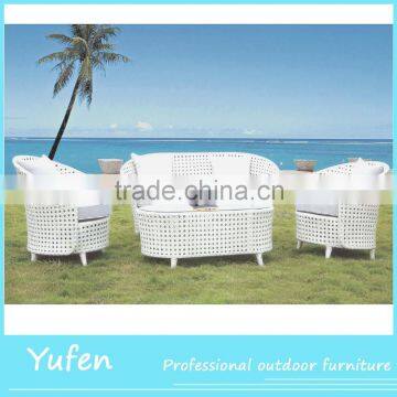 White outdoor sofa set rattan furniture china