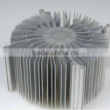 LED anodizing aluminum heatsink in round shape