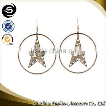 Star Earrings for 2015 Cheap Hoop Earrings Plated in Gold Jewelry Supplier Made in Yiwu photo-2