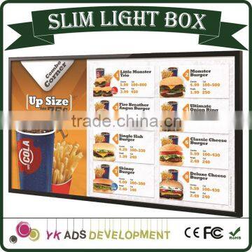 slim light box a3 customized DC 12V for Adverting, Poster, Restaurant, Etc