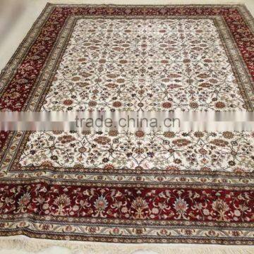 traditional iranian hand knotted silk rug handmade silk carpet