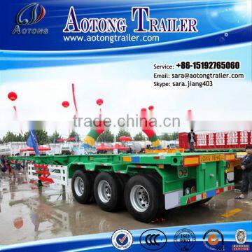 Juyuan 2/3 axles 20ft /40ft frame skeleton semi trailer/40ft container tractor truck trailer chassis