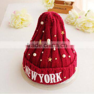 Dot Warmer Embroider Letter Hats,Chunky Star Hat, Knit Beanie Children Hats, Ski Hat,Women Hat,More Color Choices photo-4