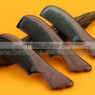 Chinese Hand Crafted OX Horn Wood Comb photo-2