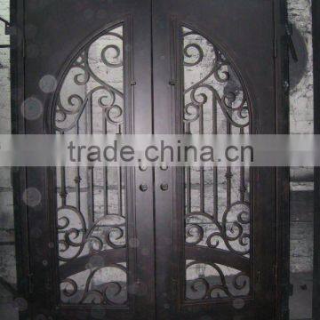 Exterior Decorative Wrought Iron Door