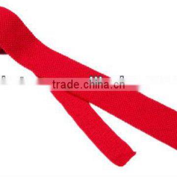 red knitted skinny men tie necktie cravat