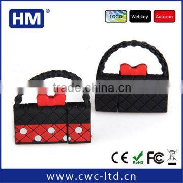 PVC USB flash bag shape wholesale 2GB4GB8GB16GB Custom Solution LOGO PVC/SILICONE USB flash drive