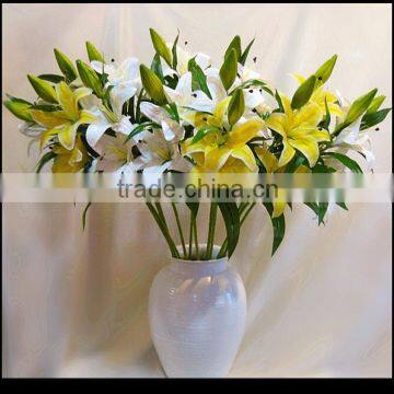 Artificial Single stem lilies white flowers