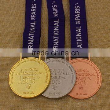 Custom metal medal tournoi interational paris medals