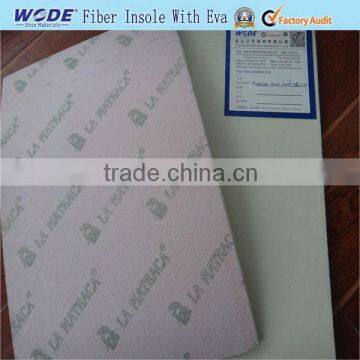 white EVA with nonwoven insole sheet manufactures,fiber insole board with EVA