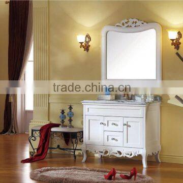 K-806 solid wood bathroom vanity with mirror, classic bathroom vanity with single sink