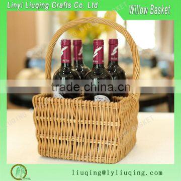 beautiful and fashionable wine Wicker Wine Picnic Basket with handle