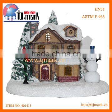 HOT PROMOTION LED RESIN CHRISTMAS HOUSE