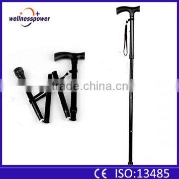 Elderly light aluminum alloy section folding cane walking sticks