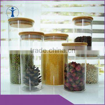 Hot-selling cheap 1kg glass jar with bamboo lid