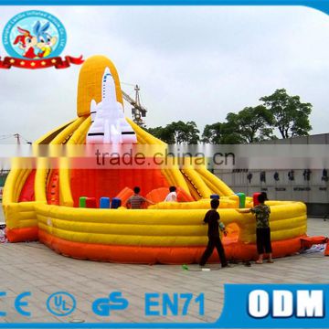 2016 New Popular Inflatable Amusement Park with Slide Airplane Theme