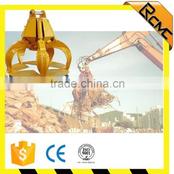 Scrap excavator grapple for steel