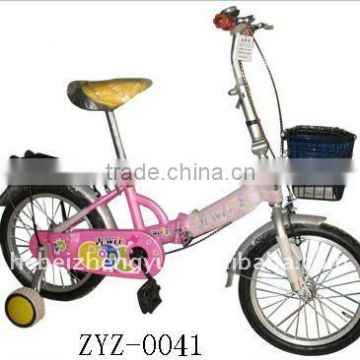 Pink child bicycle