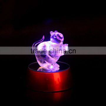 New Style twelve zodiac rat crystal animals with base frgurine