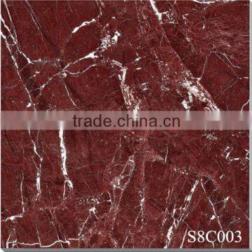 Red Burgundy Super Glossy Imitation Marble Flooring