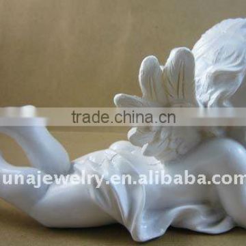 Sleeping baby angel, resin angel statue,white resin angel