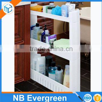 Multipurpose Shelf With Removable Wheels Crack Rack Bathroom Storage Storage Rack Shelf Multi-layer Refrigerator Side Shelf