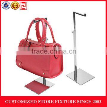 L-shape Chrome Finish bag display