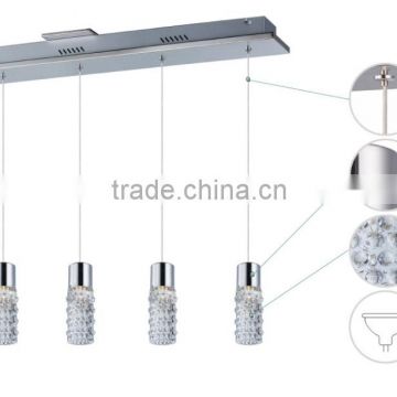 clear glass ball pendant lamp in 5 lights