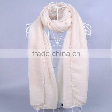 Pearl Fashion 100% Viscose Women Scarf Voile Scarves 180*90 Pashmina Muslim Scarf photo-2