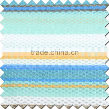 2016 new stripe polyester mesh fabric for garments