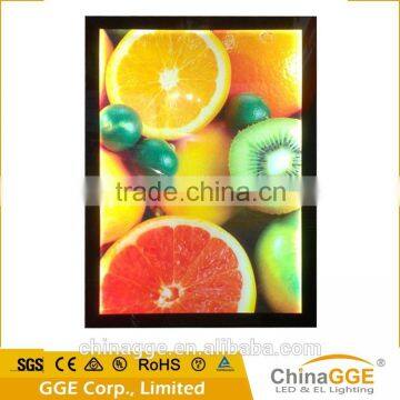 High Brightness Edgelit Lightbox Sign With Black Aluminum Profiles photo-3